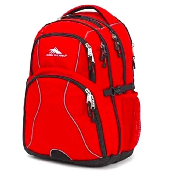 NWT High Sierra Backpack Waterproof Commute Hike Business Travel Laptop Red Gray Shop High Sierra Tech 2 Hawk 40 – Luggage Factory main image 4